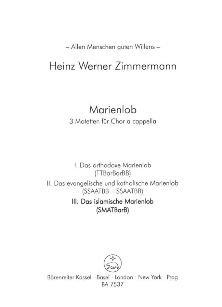 Marienlob: III. Das islamische Marienlob